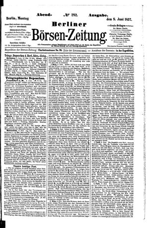 Berliner Börsen-Zeitung vom 08.06.1857