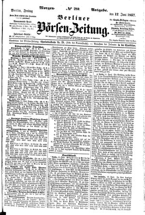 Berliner Börsen-Zeitung vom 12.06.1857