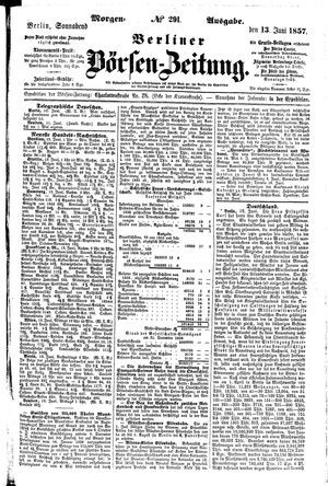 Berliner Börsen-Zeitung vom 13.06.1857