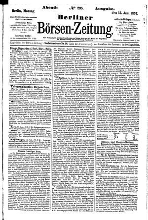 Berliner Börsen-Zeitung vom 15.06.1857