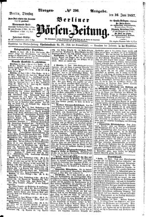 Berliner Börsen-Zeitung vom 16.06.1857