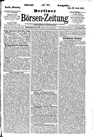 Berliner Börsen-Zeitung vom 16.06.1857