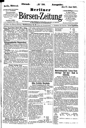 Berliner Börsen-Zeitung vom 17.06.1857