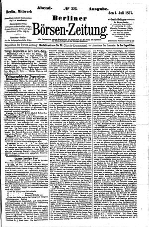 Berliner Börsen-Zeitung vom 01.07.1857