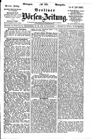 Berliner Börsen-Zeitung vom 03.07.1857