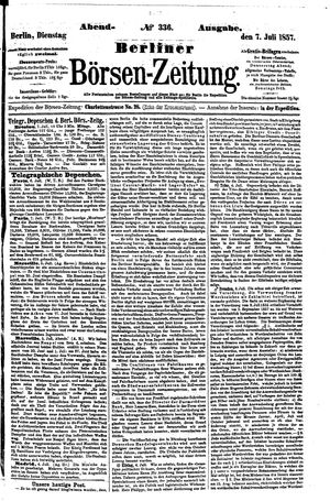 Berliner Börsen-Zeitung vom 07.07.1857