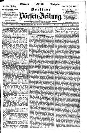 Berliner Börsen-Zeitung vom 10.07.1857