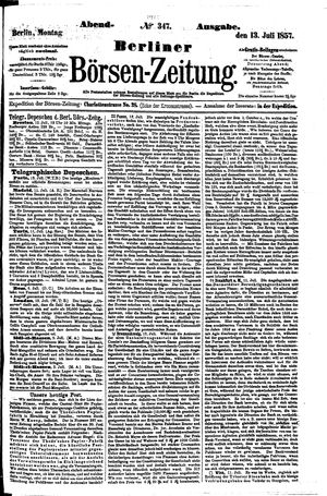 Berliner Börsen-Zeitung vom 13.07.1857