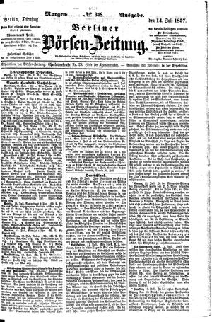 Berliner Börsen-Zeitung vom 14.07.1857