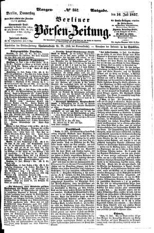 Berliner Börsen-Zeitung vom 16.07.1857