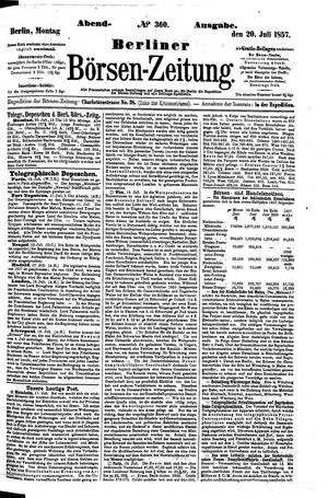 Berliner Börsen-Zeitung vom 20.07.1857