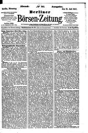 Berliner Börsen-Zeitung vom 21.07.1857