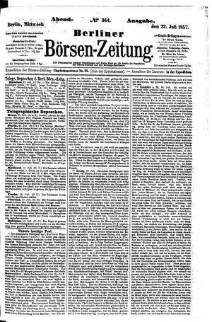 Berliner Börsen-Zeitung vom 22.07.1857