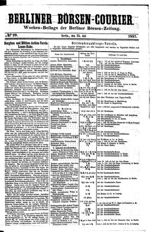Berliner Börsen-Zeitung vom 23.07.1857