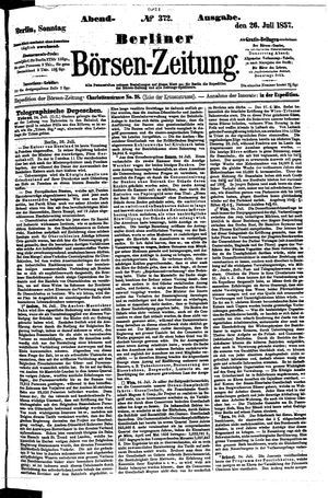 Berliner Börsen-Zeitung vom 26.07.1857