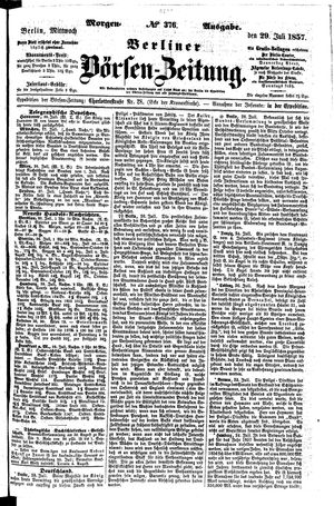 Berliner Börsen-Zeitung vom 29.07.1857