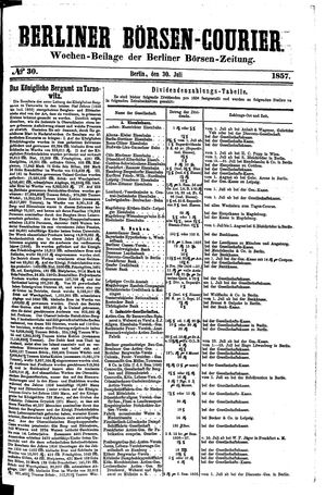 Berliner Börsen-Zeitung vom 30.07.1857