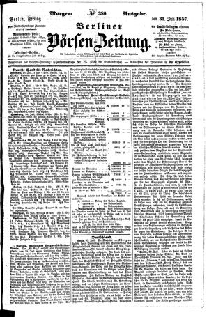 Berliner Börsen-Zeitung vom 31.07.1857