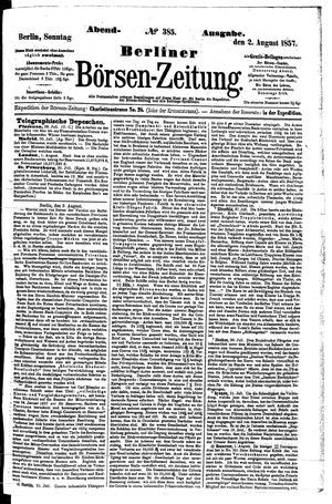 Berliner Börsen-Zeitung vom 02.08.1857