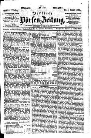 Berliner Börsen-Zeitung vom 04.08.1857
