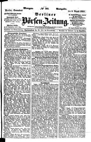Berliner Börsen-Zeitung vom 08.08.1857