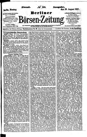 Berliner Börsen-Zeitung vom 10.08.1857
