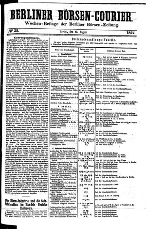 Berliner Börsen-Zeitung vom 13.08.1857