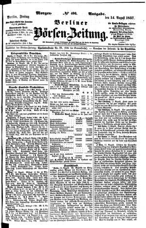 Berliner Börsen-Zeitung vom 14.08.1857