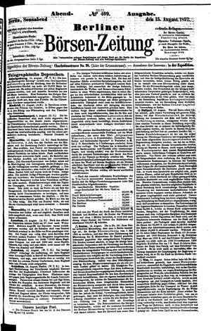 Berliner Börsen-Zeitung vom 15.08.1857