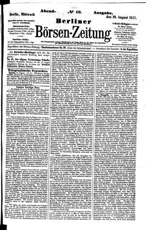 Berliner Börsen-Zeitung vom 19.08.1857