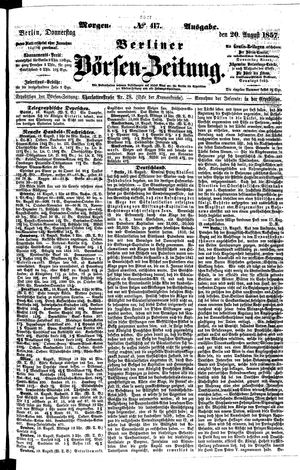 Berliner Börsen-Zeitung vom 20.08.1857