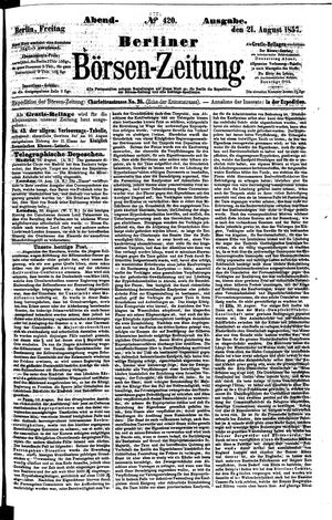 Berliner Börsen-Zeitung vom 21.08.1857