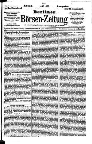 Berliner Börsen-Zeitung vom 22.08.1857