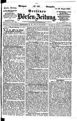 Berliner Börsen-Zeitung vom 23.08.1857