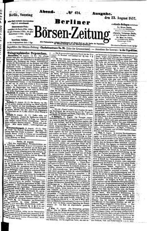 Berliner Börsen-Zeitung vom 23.08.1857