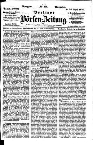 Berliner Börsen-Zeitung vom 25.08.1857