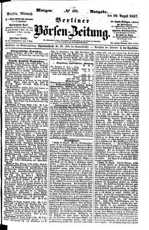 Berliner Börsen-Zeitung vom 26.08.1857