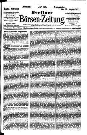 Berliner Börsen-Zeitung vom 26.08.1857