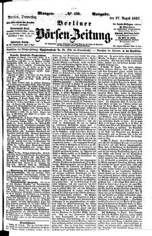 Berliner Börsen-Zeitung on Aug 27, 1857