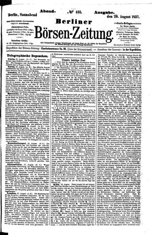 Berliner Börsen-Zeitung vom 29.08.1857