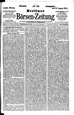 Berliner Börsen-Zeitung vom 31.08.1857