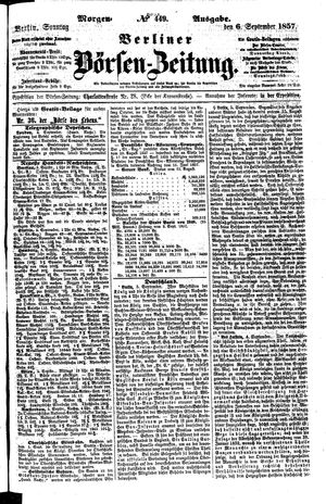 Berliner Börsen-Zeitung vom 06.09.1857