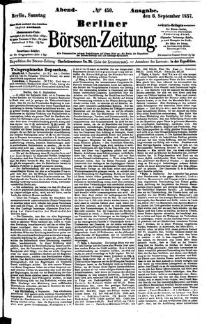 Berliner Börsen-Zeitung vom 06.09.1857