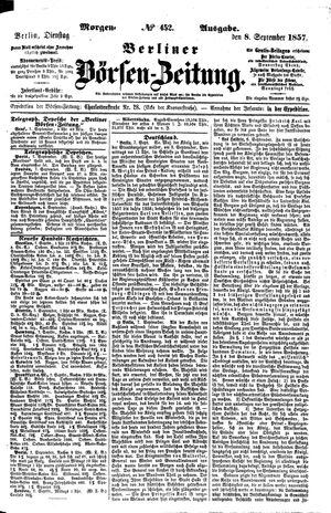 Berliner Börsen-Zeitung vom 08.09.1857