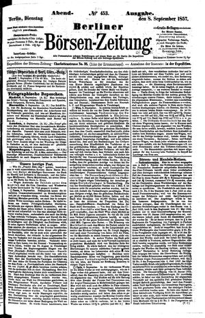 Berliner Börsen-Zeitung vom 08.09.1857
