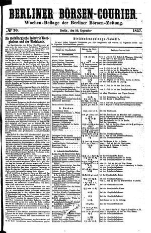 Berliner Börsen-Zeitung vom 10.09.1857