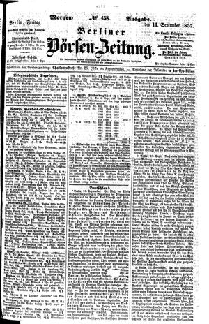 Berliner Börsen-Zeitung vom 11.09.1857