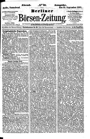Berliner Börsen-Zeitung vom 12.09.1857