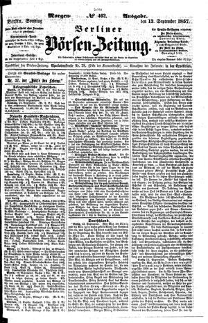 Berliner Börsen-Zeitung vom 13.09.1857