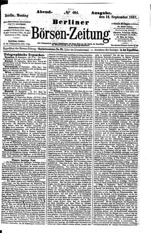 Berliner Börsen-Zeitung vom 14.09.1857